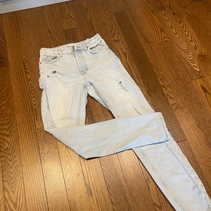 Zara baby blue denim jeans
